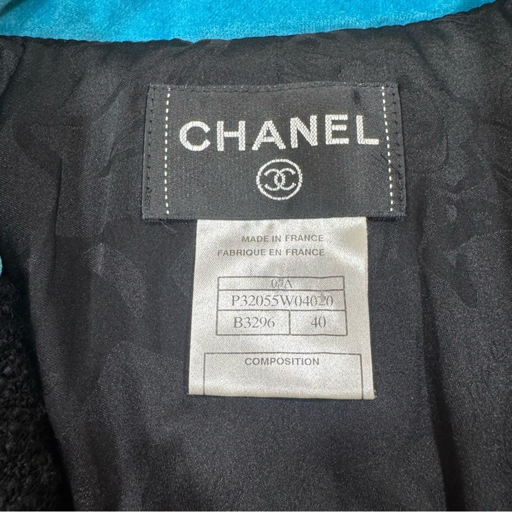 Chanel Fall 2007 Ready To Wear Runway Tweed Wool Black Jacket Blazer Size 40 - Picture 4 of 14